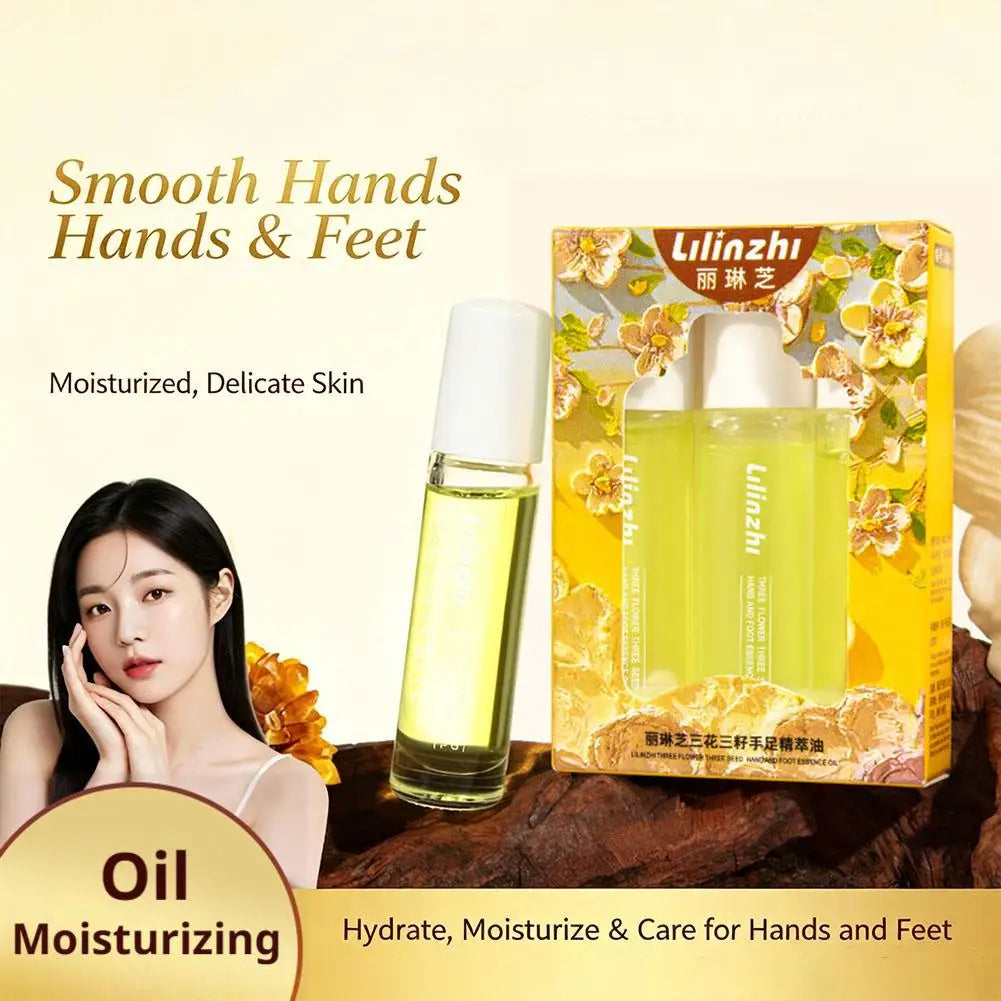 Triple Plant Hand And Foot Essence Oil, Moisturizing Hand & Foot Care Oil Hydrating Smoothing Repair For Dry, Cracked Skin Quake