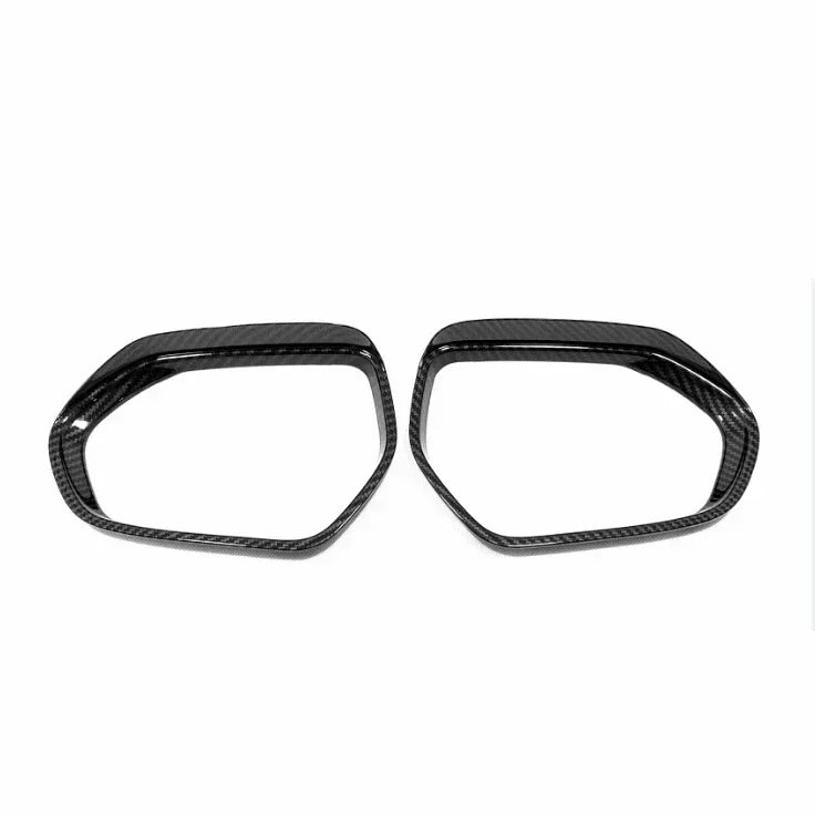 For Toyota Corolla 2019-2024 2x Car Sticker ABS Exterior Side Mirror Rain Eyebrow Frame Trim Decorative Accessories Carbon Black Quake Carbon