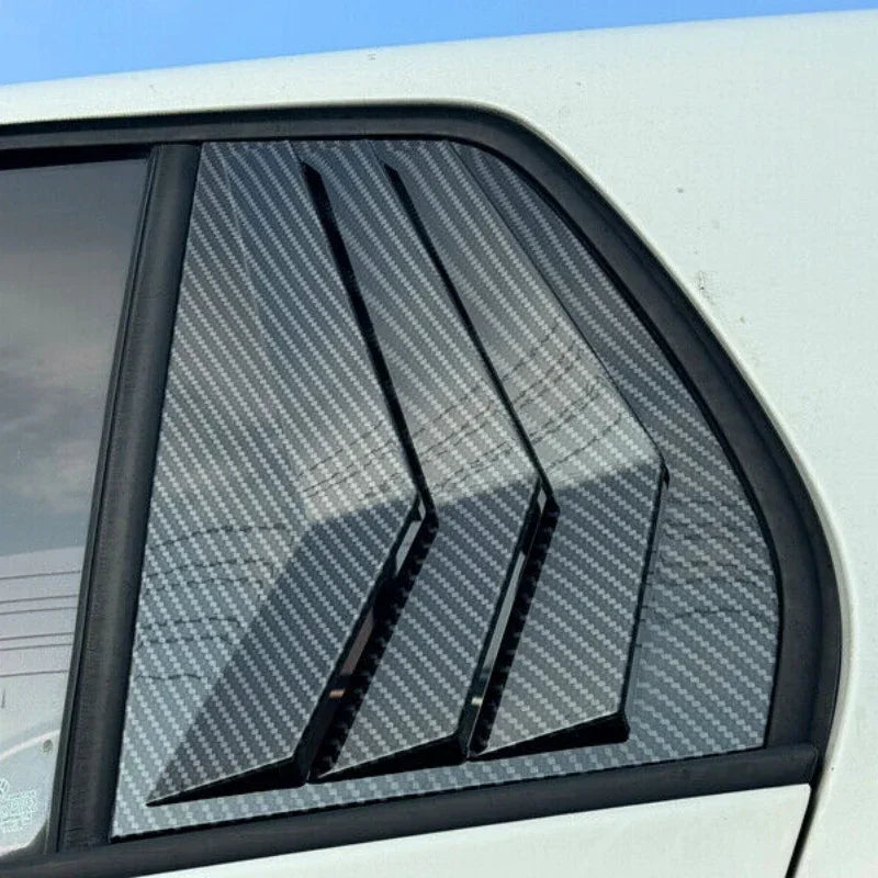 For VW Golf 6 MK6 2008 2009 2010 2011 2012 Car Rear Louver Window Side Shutter Cover Trim Sticker Vent Scoop ABS Carbon Fiber Quake