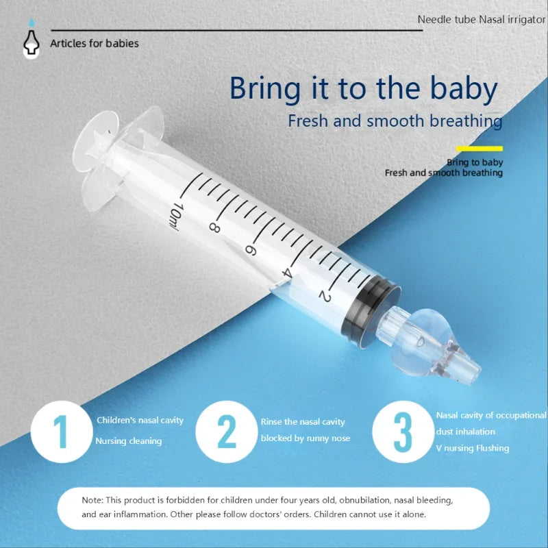 vvocci Lavado Jeringa 10ML/20ML Lavado Nasal Bebe Aspirador Nasal Para Bebe Baby Nasal Aspirator Syringe Baby Nose Cleaner Quake