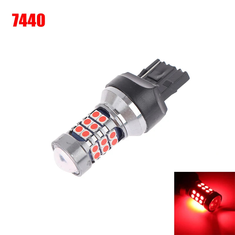 1Pc T20 LED 7440 7443 Led WY21W W21W Led Bulbs Car LED Bulbs Signal Lamp T20 27SMD 3030 Backup Brake Reverse Parking Lamp Quake 7440 Red