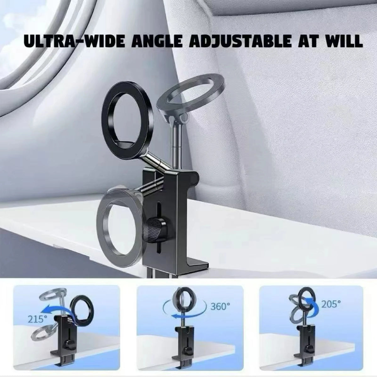 Magnetic Phone Mount Car Phone Holder Mount For Backseat Foldable Smartphones Stand For Calling Navigation GPS Video Recording Quake