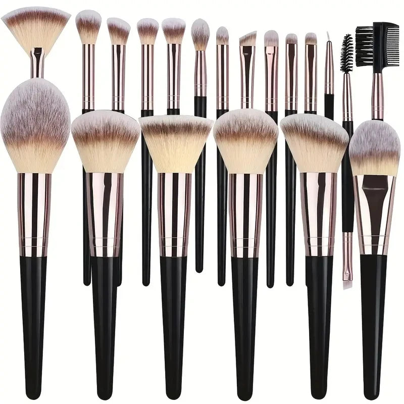 10-20PCS Makeup Brush Set Foundation Concealer Powder Eyeshadow Blush Brush Kabuki Blending Cosmetic Beauty Tool for Face Quake 20BK
