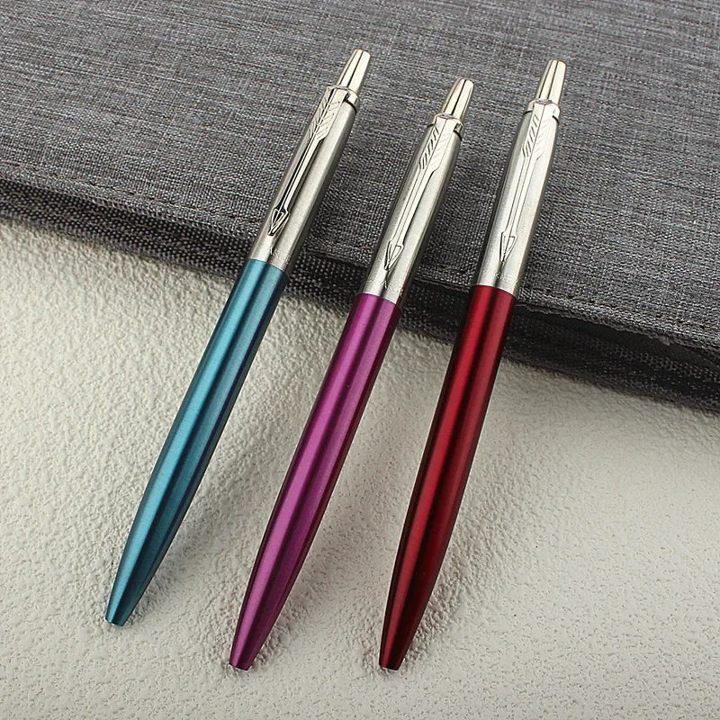 New Luxury Metal Ballpoint Pen Office Commercial Press Metal Pens Gift Automatic Ball Pens for School Quake