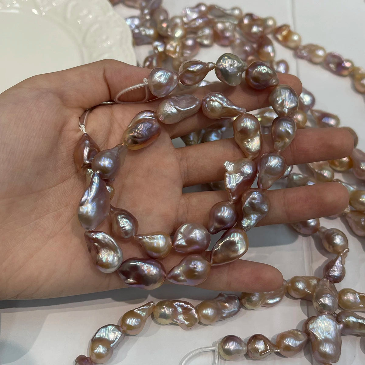 Rainbow Baroque Pearl Natural Freshwater Pearl 13x18mm For Jewelry Making DIY Necklace Bracelet Earrings Accessory Quake