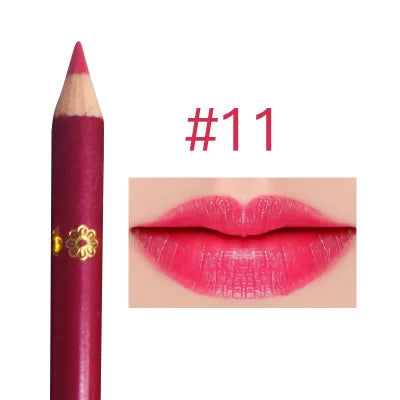 YALAIYI 12-color Lip Liner Pencil Waterproof and Colorfast for Beginners Easy To Use Lip Liner Pen Lip Liners Foggy Color Quake 11