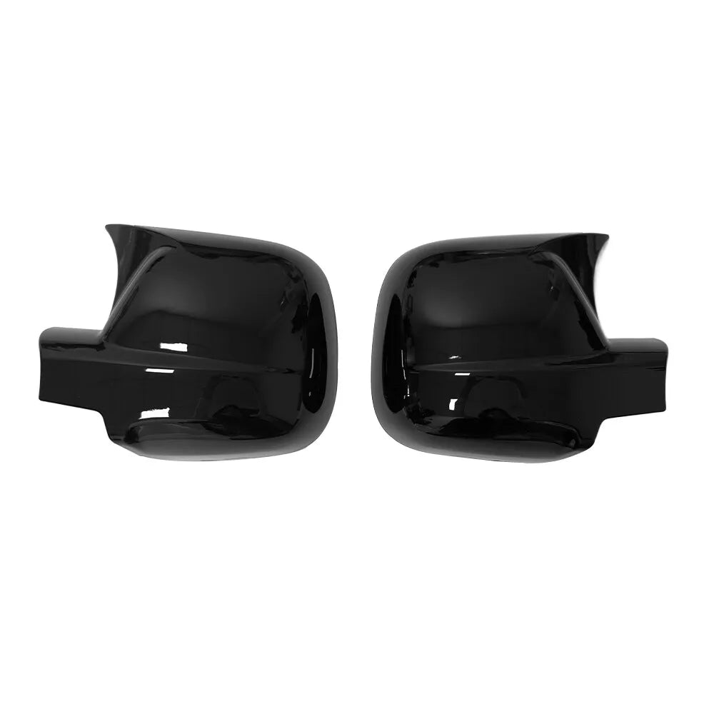 For Citroen Berlingo III Combo E Peugeot Partner II Rifter 2012-2018 Car Sticker Rearview Side Mirror Cover Wing Cap Case Trim Quake Gloss Black