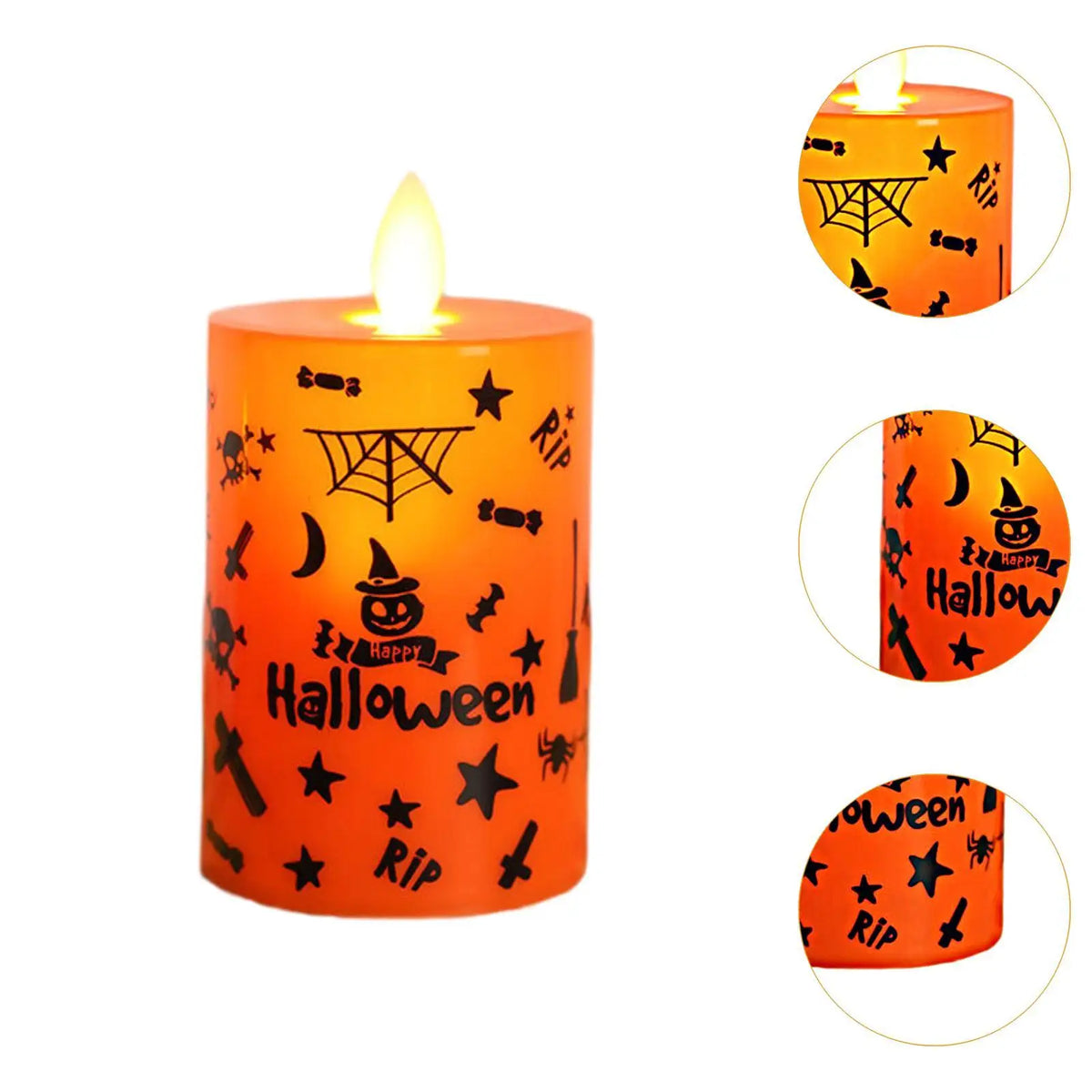 LED Pillar Candle Party Centerpiece Halloween Flickering Flameless Candle Quake