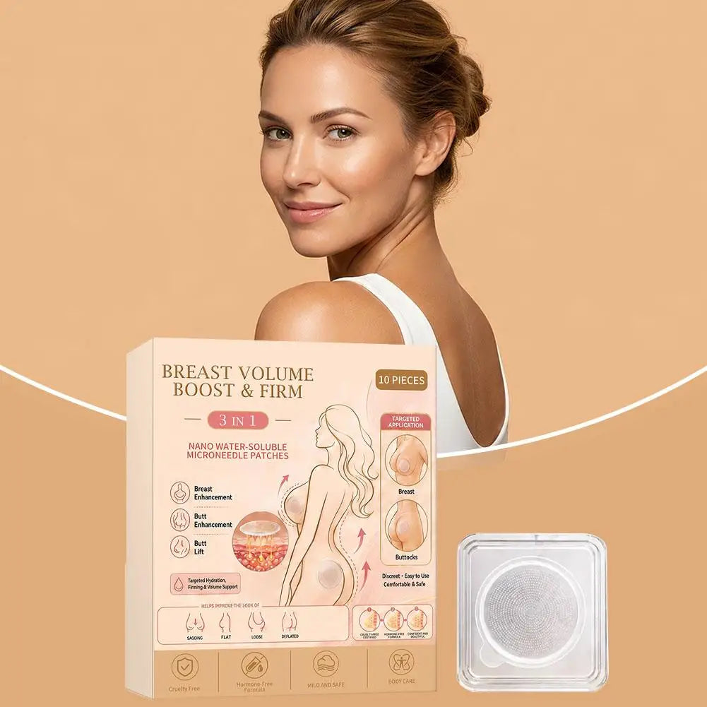 3 in 1 Nano Water Soluble Microneedle Body Care Patches Collagen Centella Targeted Hydration for Chest and Buttocks Quake