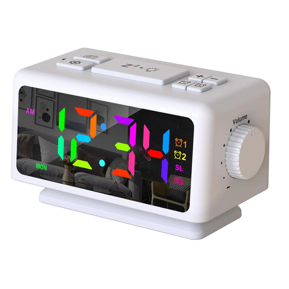 LED Digital Alarm Clock Desk Digital Clock for Office Bedroom Deep Sleepers Quake