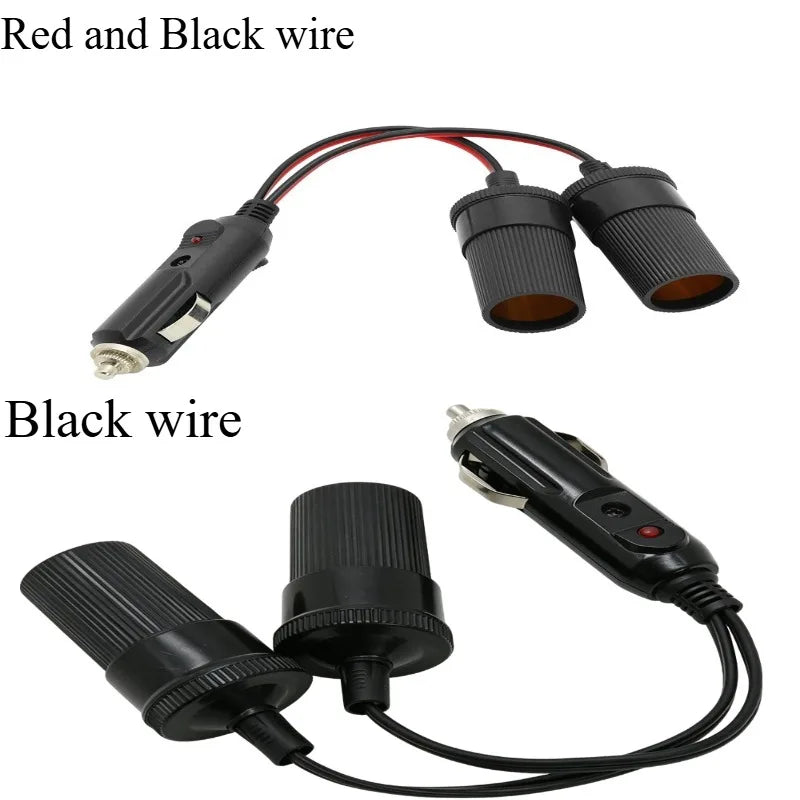 12V 16AWG Cigarette Lighter Extension Cable Adapter Replacement Parts Durable Professional Wear Resistant Accessories Quake