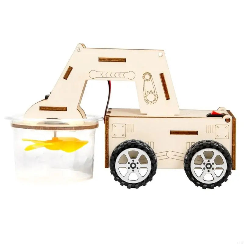 Wooden Space Cleaning Car Set Hands on Assembly Space Cleaning Sweeper Model Kids Educational Toy For Students K1KF Quake CN