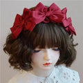 Handmade Butterfly Bow Headband Japanese Lolita Pleated Ruffle Edge Quake A