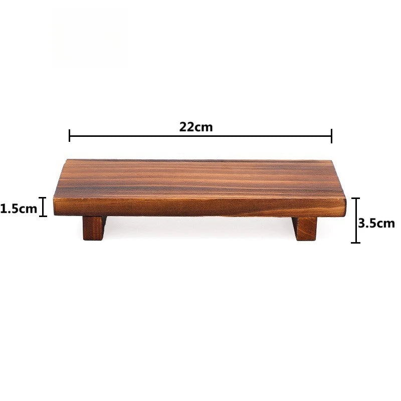 Wooden Storage Stool Bathroom Small Stool Toiletries Storage Rack Countertop Fat Soap Rack Desktop Stand Home Furnishings Quake E
