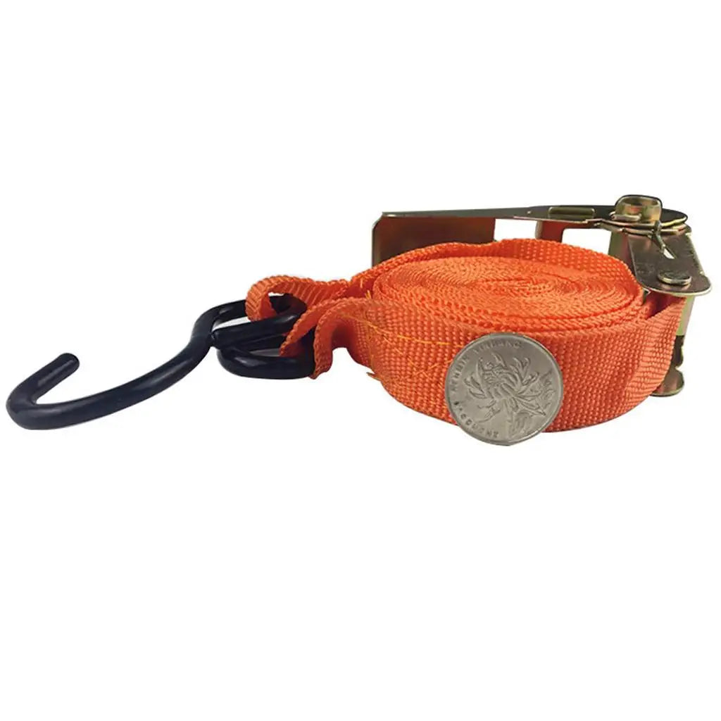 Cargo Lashing Metal Buckle Strap Heavy Duty Ratchet Belt Secure Tie Down for Transporting Goods Car Boat Quake