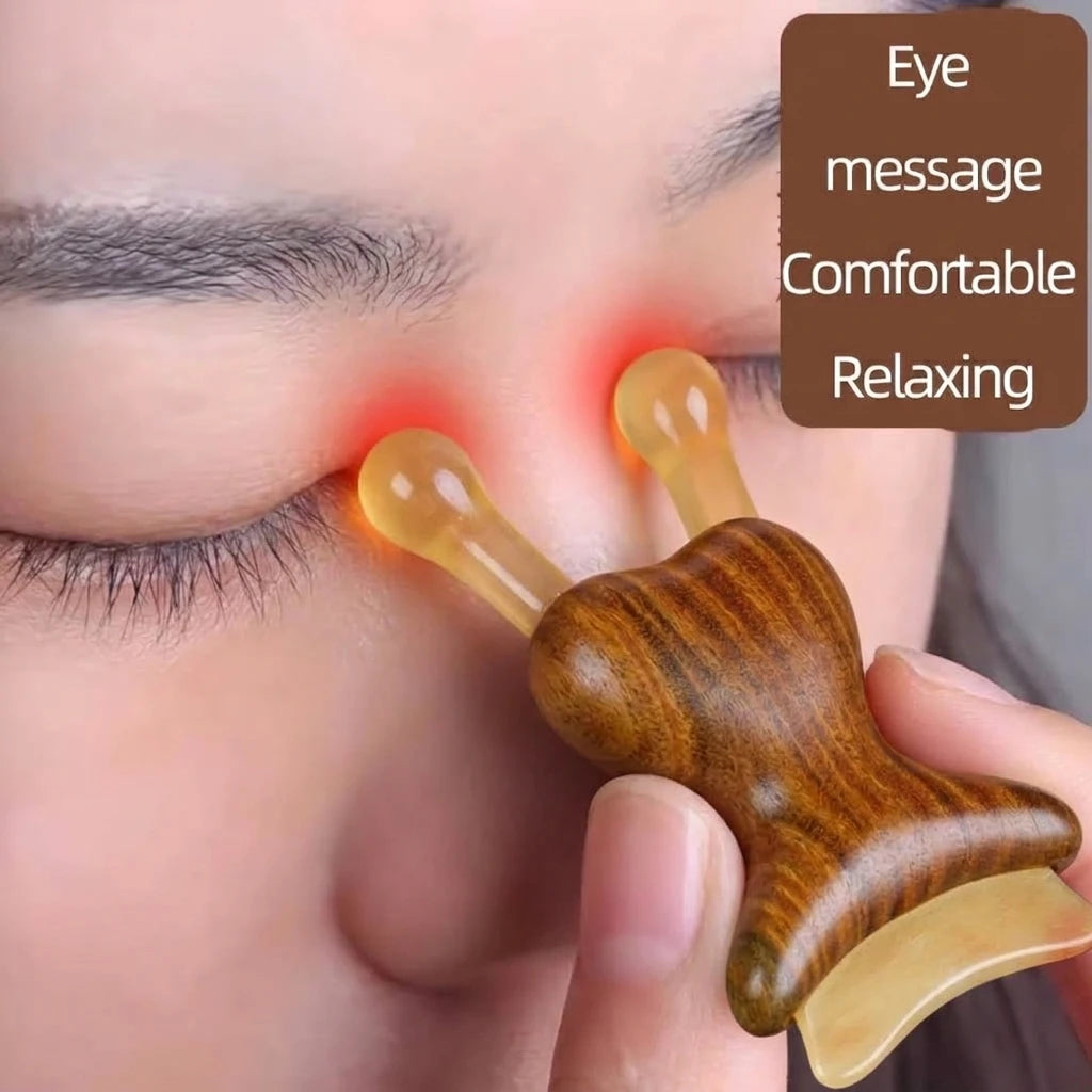 Sandalwood Face Massager Nose & Face Massager - Eye Relief Tool Snail Facial Meridian Massage Quake