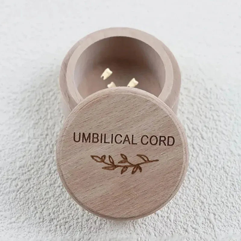 Wooden Baby Memorial Box - Carved Fetal Hair Teeth Umbilical Cord Storage, Exquisite Newborn Christening Gift to Cherish Preciou Quake