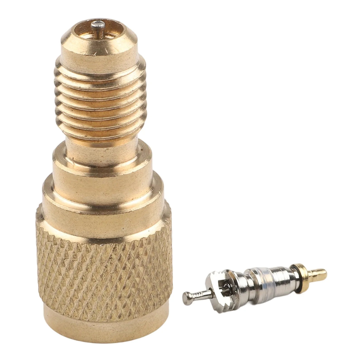 For HVAC Maintenance HVAC Charging Adapter R410a Charging Hose Low-Side Fitting Male Flare X SAE Female Low-Loss Fitting Quake