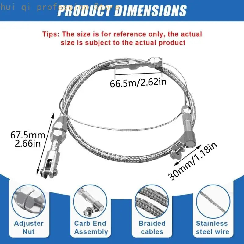 Installation Control Cable 24 Inch with Steel Outer Cover for Service Tasks H8WE Quake