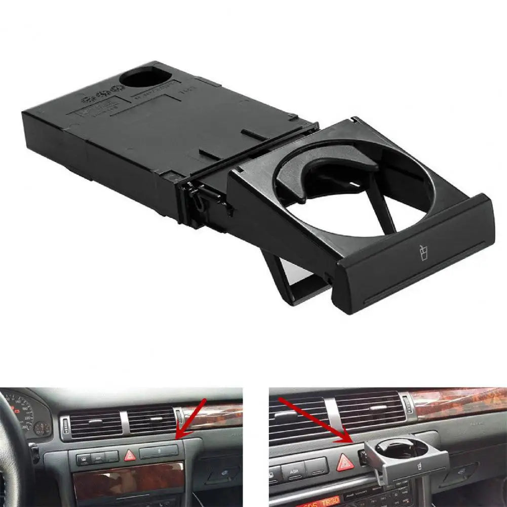 Auto Cup Holder for Audi C5 A6 98-05 Foldable Anti-slip Cup Rack Drink Bottle Holder 4B0862534D Quake