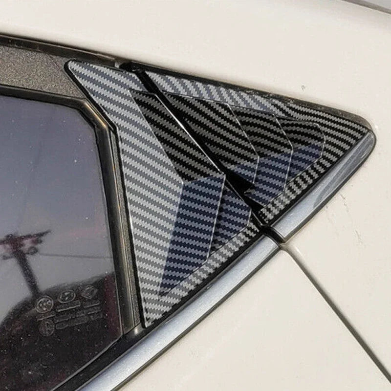 For Hyundai Elantra Avante Sedan 2011-2015 Car Rear Louver Window Side Shutter Cover Trim Sticker Vent Scoop ABS Carbon Fiber Quake