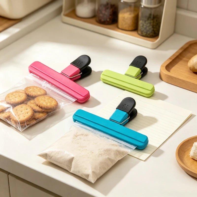 T Shape Food Sealing Clips Moisture Proof Snack Bag Clips Multifunctional Kitchen Plastic Bag Sealer for Chips Tea Food Storage Quake