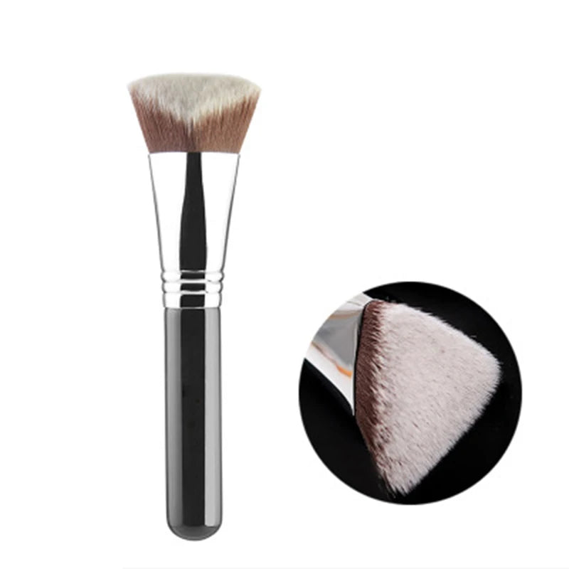 Makeup Kabuki Foundation Brush Luxury Single Pro Large Slant Triangle Square Tapered Vegan Cosmetic Brushes Quake
