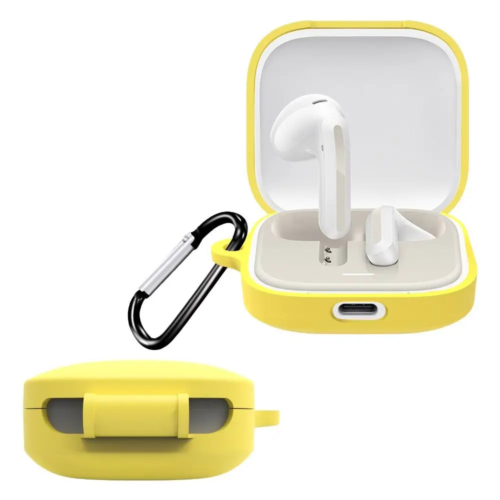 Soft Silicone Protective Case Protector Shockproof Cover Headphone Accessories With Hook Housing Shell for Redmi Buds 6 Active Quake