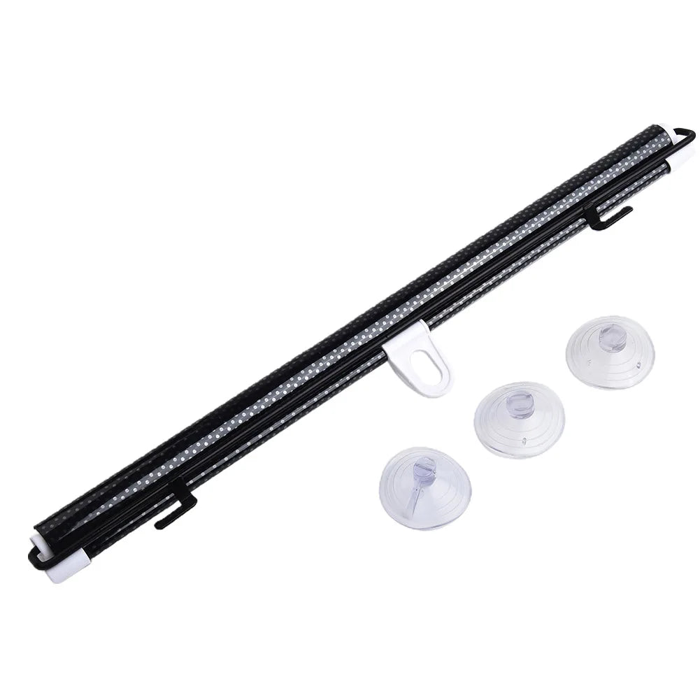 Auto Retractable Car Windshield Sun Shade Curtain Anti-UV Block Sun Visor Black Effective Sun Protection Easy Installation Quake