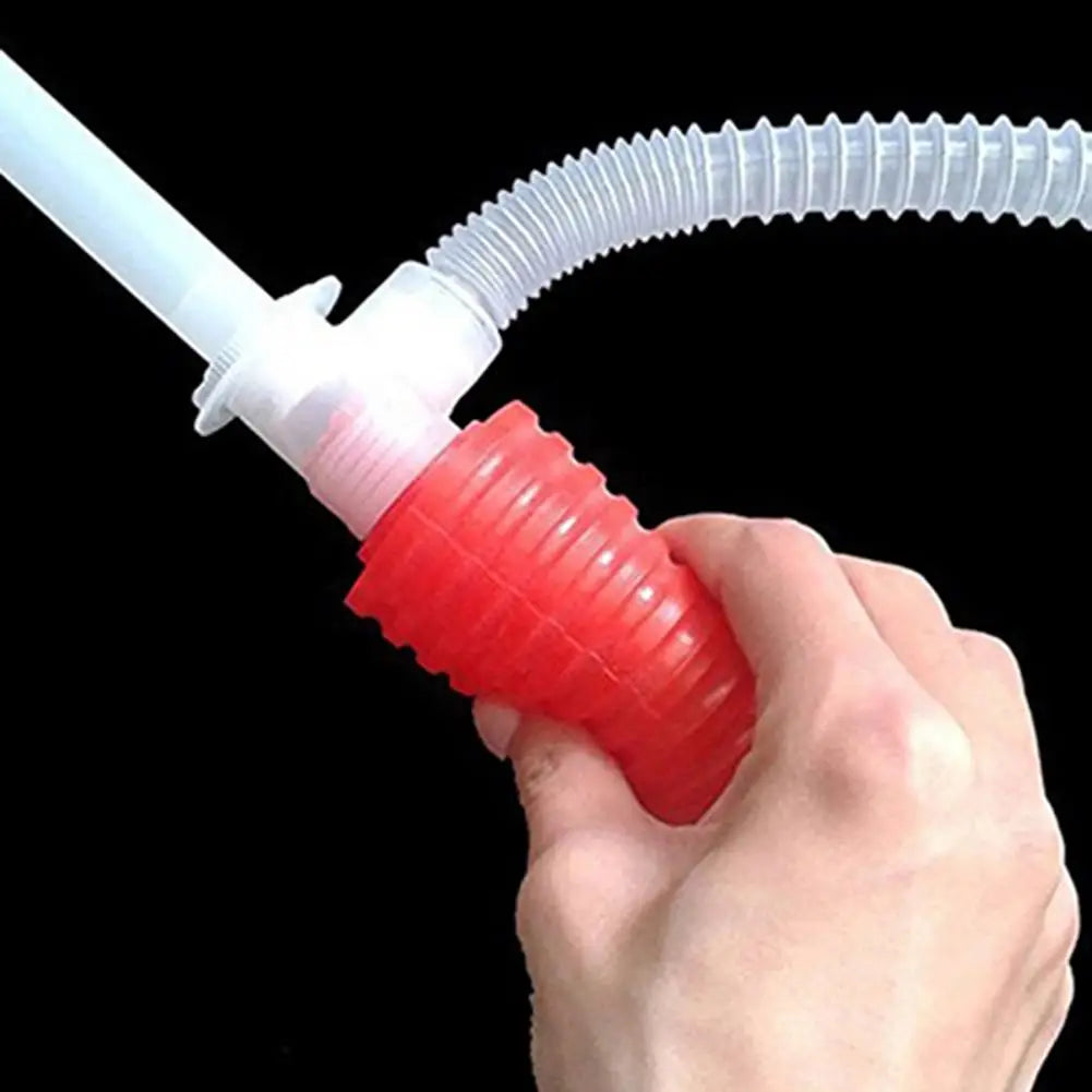 Universal Car Fuel Oil Siphon Pump Hand Manual Gas Transfer Oil Liquid Plastic Syphon Transfer Pump Quake