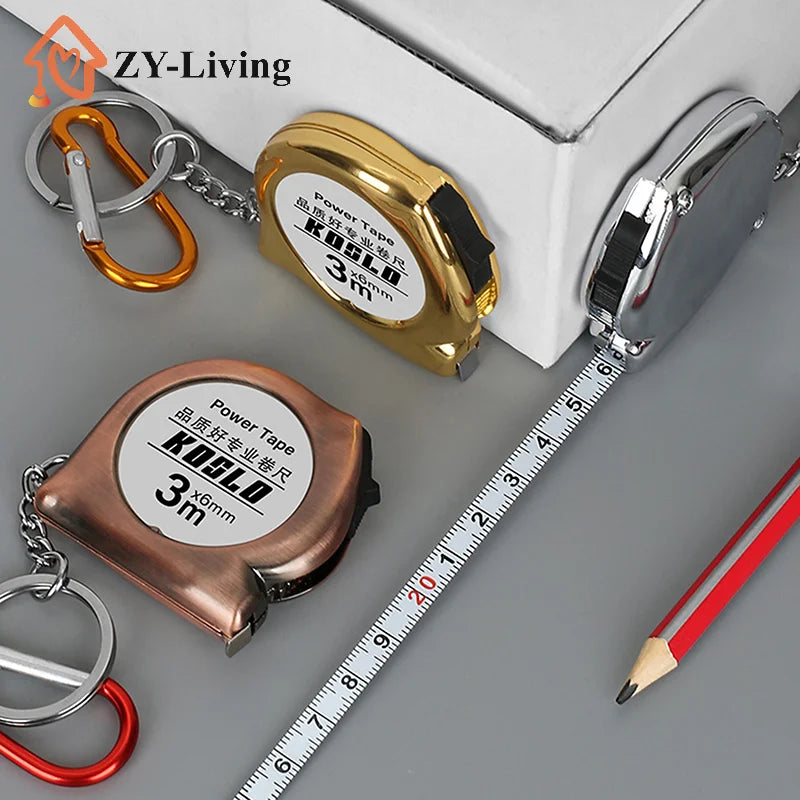 1Pcs Mini Measuring Tool 3 Meter Portable Tape Measure Delicate Household Retractable 300cm Measuring Tape Key Chain Quake