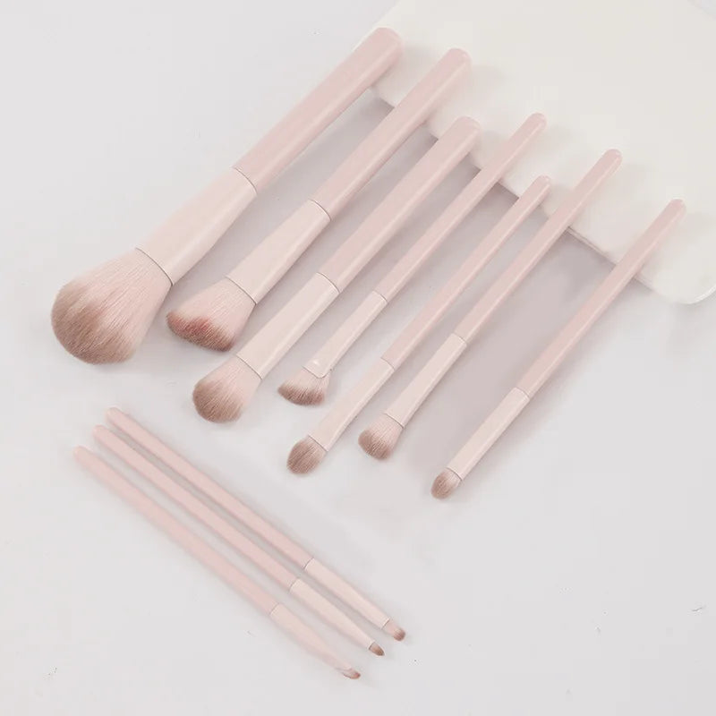 3/10/13 Pcs Makeup Brush Set for Beginners, Eye Shadow, Blush, Contour, Blend, Nose Shadow, Concealer, Complete Kit for New User Quake 10 Pcs