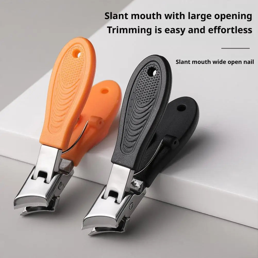 Large Opening Toenail Clippers-Extra Wide Jaw Nail Cutter with Sharp Pointed and Oblique Blades, Anti-Splash Design,for Thick In Quake