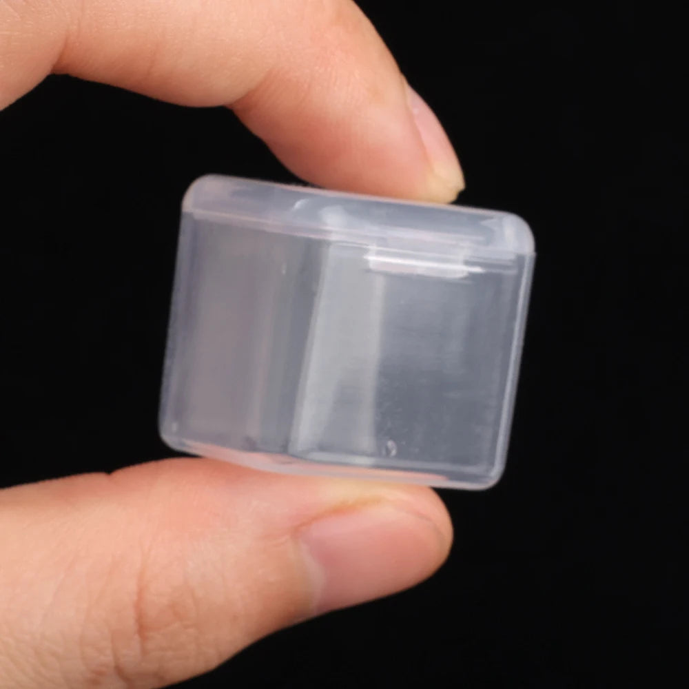 30/1Pcs Transparent Mini Storage Box Portable Square Jewelry Container for Earrings Rings Bead Dustproof Waterproof Storage Box Quake