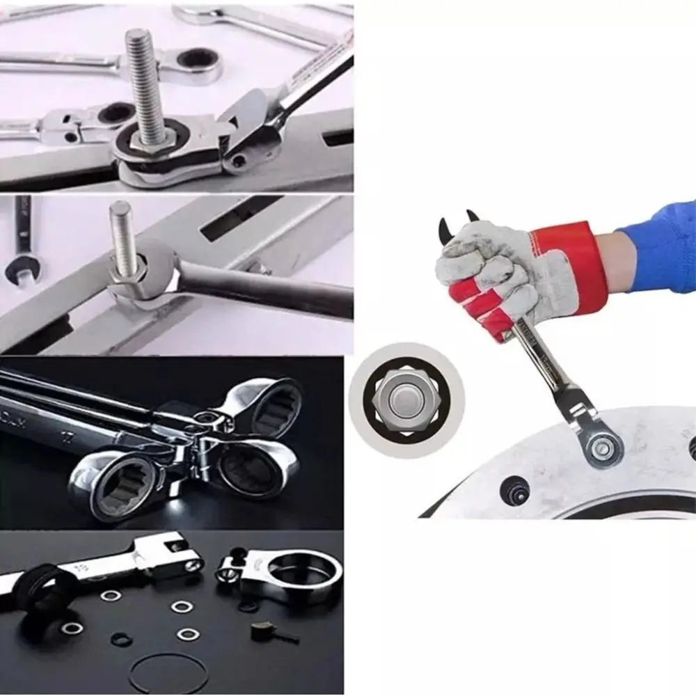 Dual Heads Dual Heads Ratchet Wrench Quick Release 72 Teeth Ratcheting Combination Wrenches Reversible Ratchet Spanner Quake