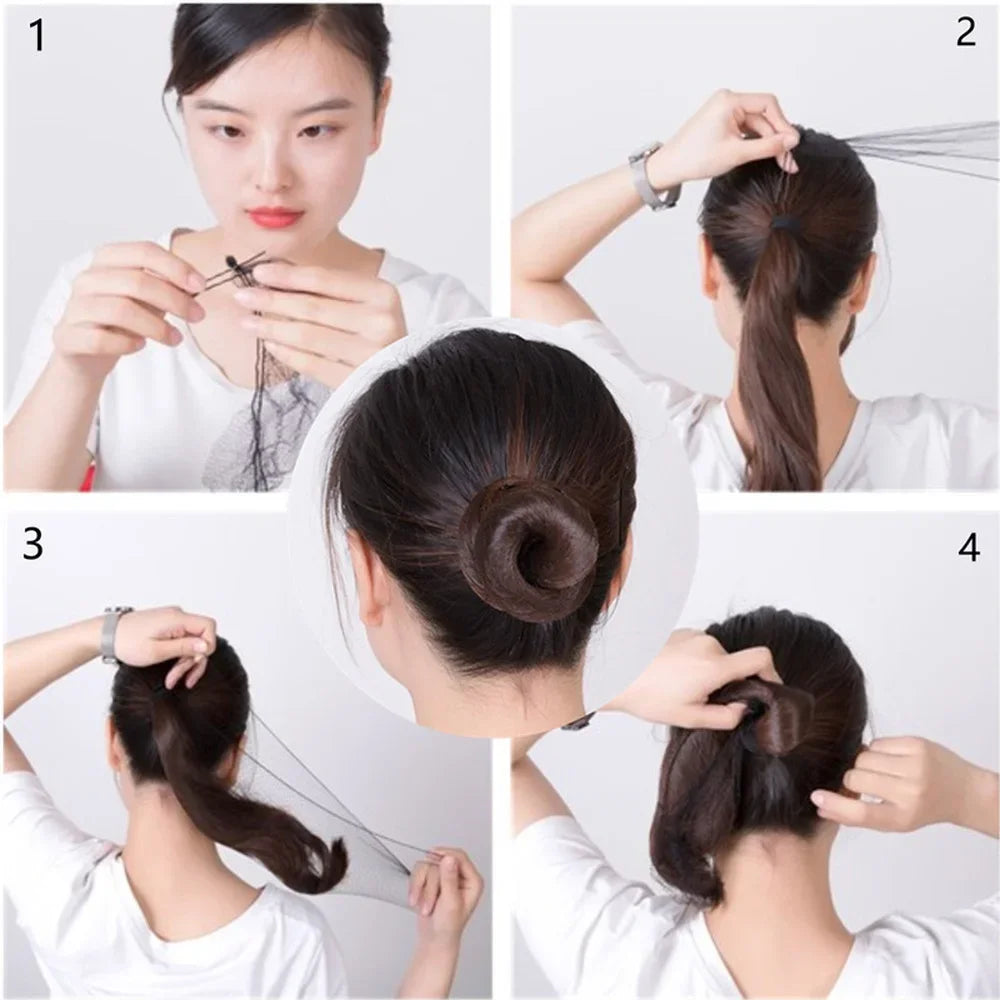 5mm 20Pcs Invisible Nylon Hairnet Hair Nets for Wigs Weave Disposable Hair Soft Lines Dancing Hairnet for Bun Hair Tools Quake