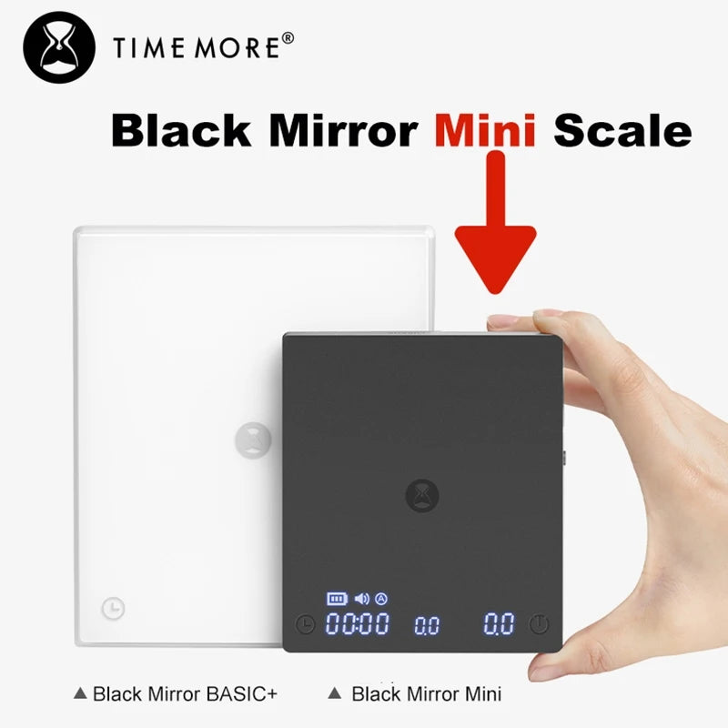 TIMEMORE Scale Black Mirror Mini Pour over Espresso Scale With Brewing Flow Rate and Heat Insulation Pad Electronic Coffee Scale Quake Default Title