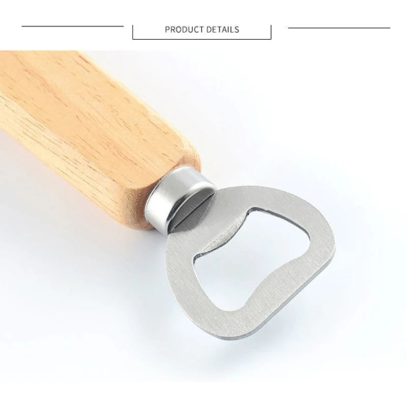 Handle Beer Bottle Opener, Stainless Steel Portable Soda Cap Lifter Simple Beverage Bottle Opener For Home Bar Camping Use Quake