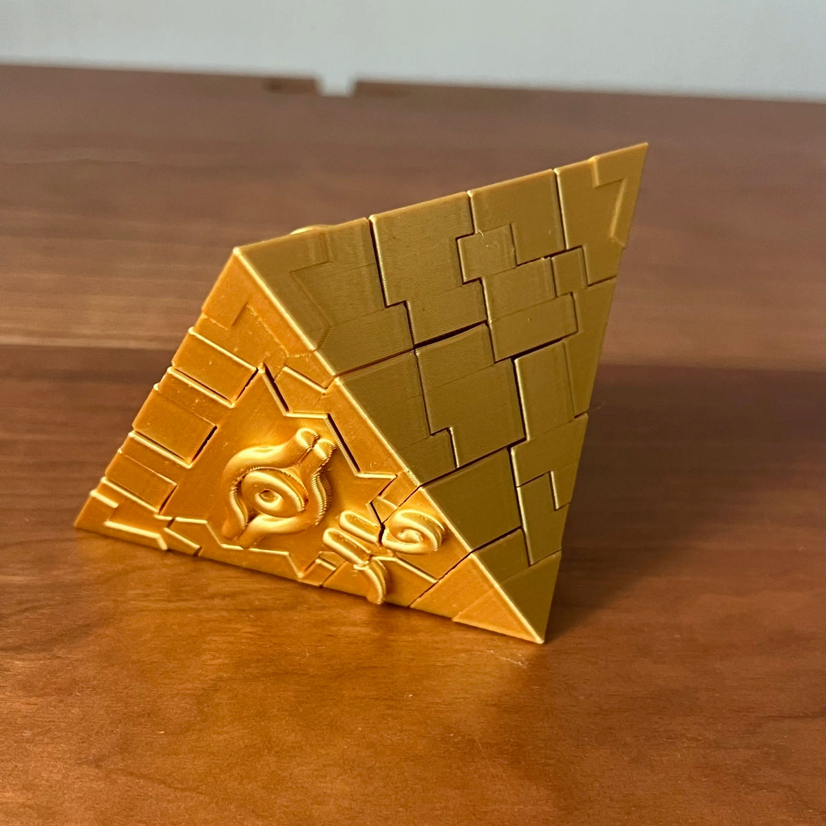 New 3D Printed Eco-friendly Resin Yu-Gi-Oh Millennium Puzzle Assembly Model Kit Desktop Ornament Pendant Keychain Anime Gift Toy Quake 8x8x7.7cm with chain
