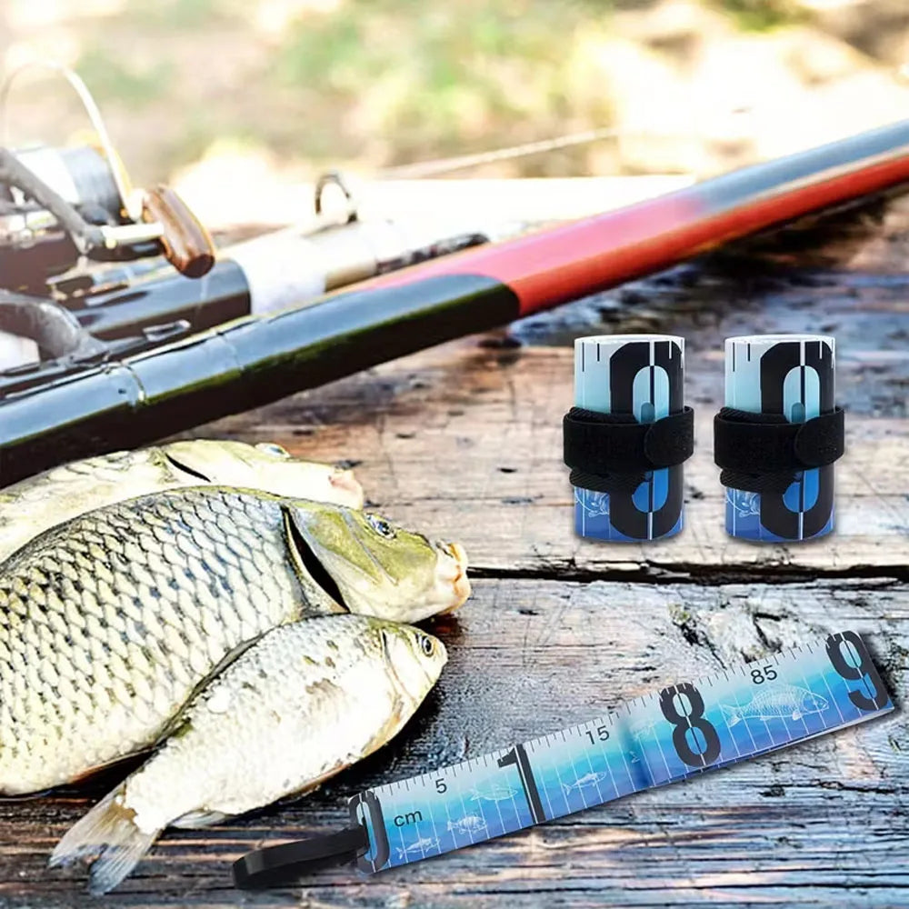 1Pc Fish Ruler Fish Measuring Tape Folding Fishing Ruler Roll up Fishing Tape Measure with Storage Strap Waterproof Pvc Fish Measuring Tape Quake