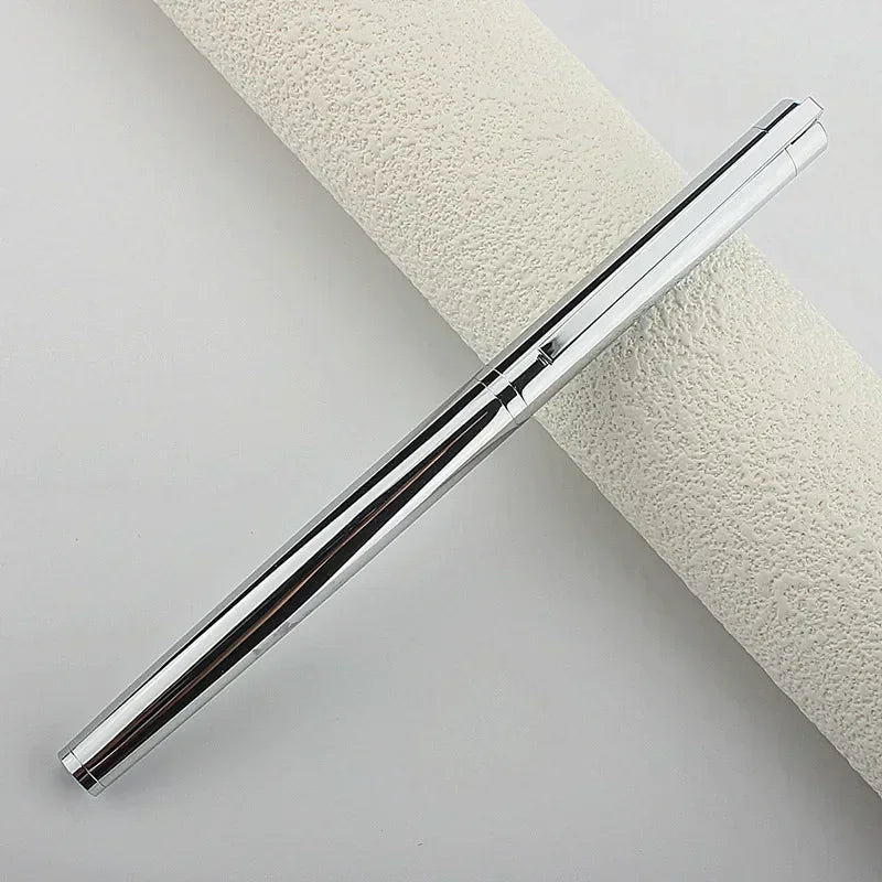 Jinhao 126 Silver Business Office EF/ F Nib Fountain Pen Student School Stationery Supplies Ink Calligraphy Pen PK35 Quake 126-2 Fine 0.5mm