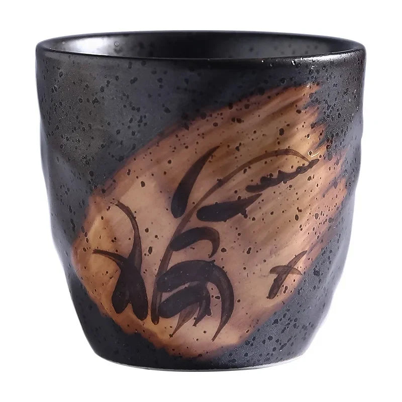 Japanese Retro Ceramic Tea Cup Homestay Specialty Coffee Matcha Casual Cup Quake