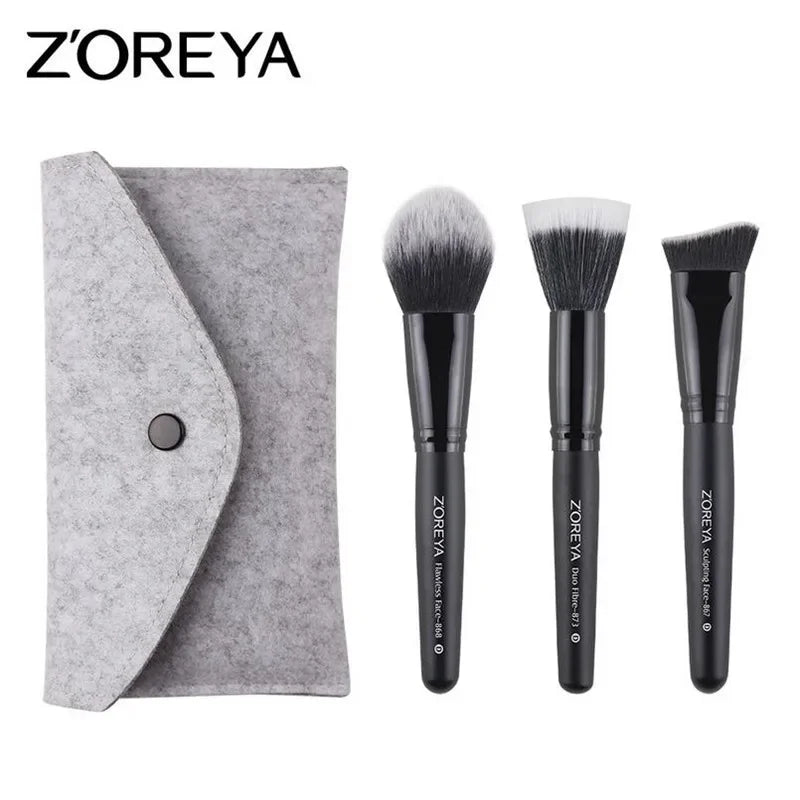 New 3/9/15pcs Professional Makeup Brush Set With Bag Powder Eyeshadow Brush Brochas Maquillaje Cosmetics Tool Quake 3pcs brush with bag
