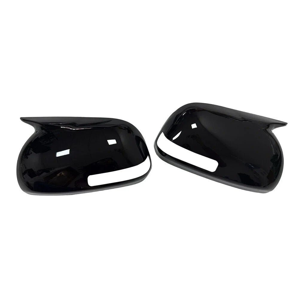 For Toyota RAV4 2009-2012 Car Sticker Rearview Side Mirror Cover Wing Cap Exterior Door Rear View Case Trim Carbon Fiber Look Quake Gloss Black
