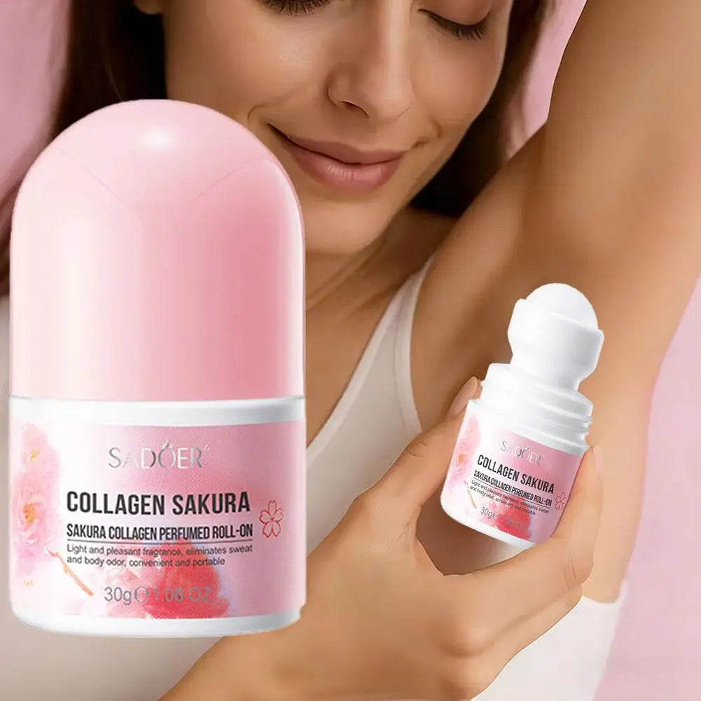 Sakura Body Odor Antiperspirant Hair Inhibitor Roll Long Lasting Underarm Sweat Deodorizer Dry Removal Eliminate Badly Smell Quake