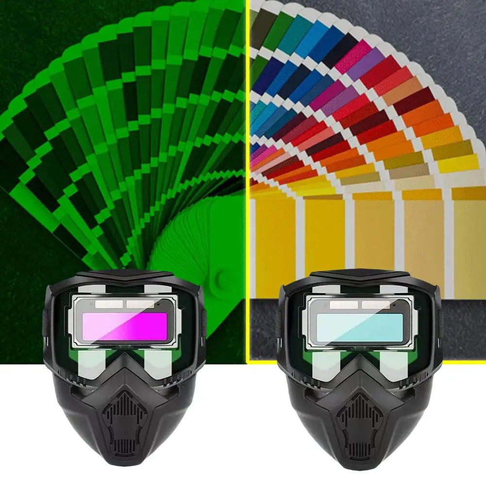 Automatic light-changing welding helmet Auto Darkening Welding Glasses Work Protective Equipment Adjustable Band Split Type Brea Quake