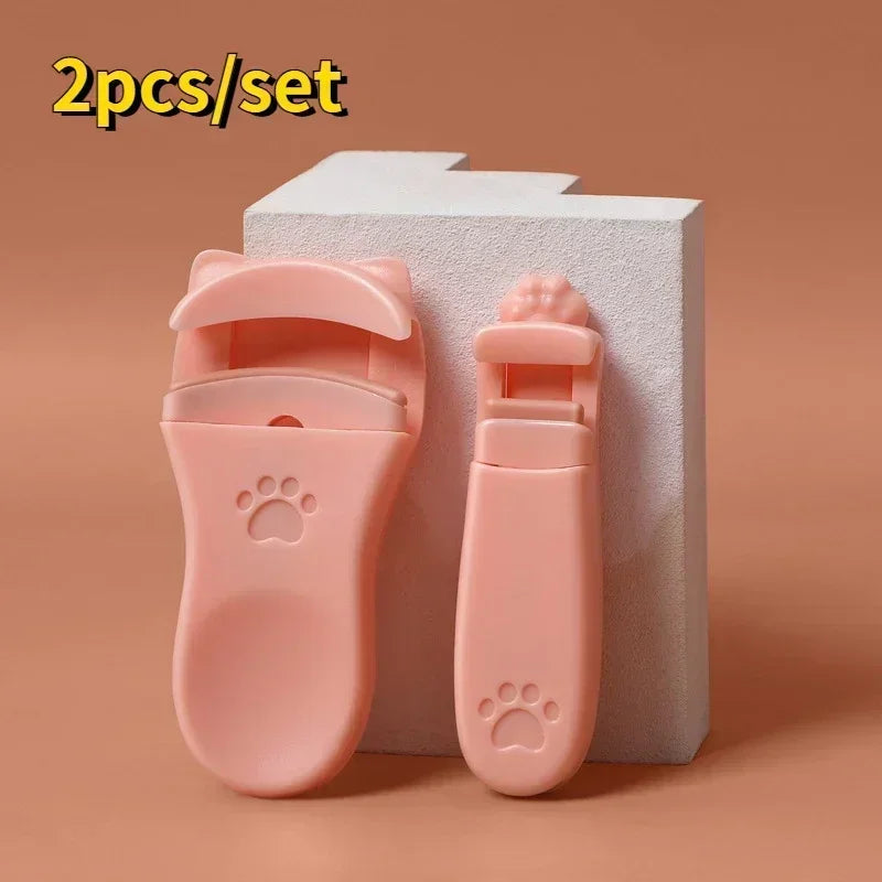 Tool Fit Eyelashes Curler Cat ClawCute Designs Accessories All Eyelash Shapes Long Lasting Professional for Women Makeup Quake C546-pink 2pcs