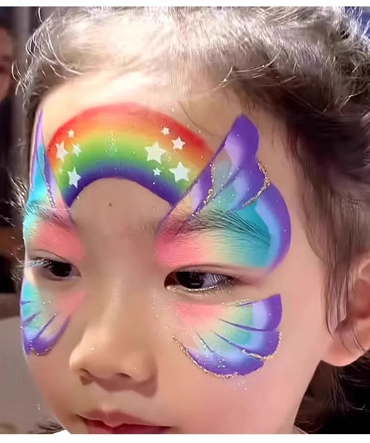 Watercolor Stroke Glitter Chalk Facial Performance Handmade DIY Album Decoration Glitter Glue Set Glitter Glue Stage Quake
