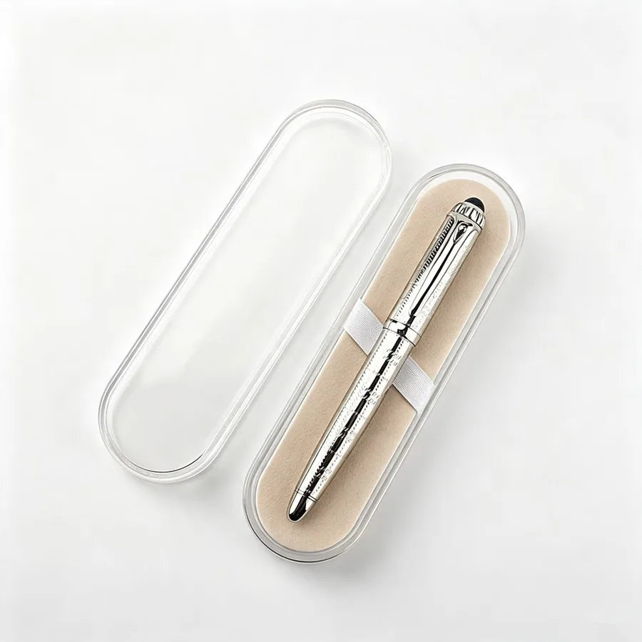 Silver Engraved Metal Rollerball Pen Luxury Business Signature Ballpoint Pen Office Writing Gift Pen Quake 148-5