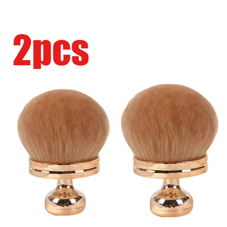 Extra Large Soft Body Makeup Brush Self Tanner Leg Makeup Bronzer Oval-shaped Multipurpose Blusher Brush Beauty Tools Wholesale Quake brown 2pcs